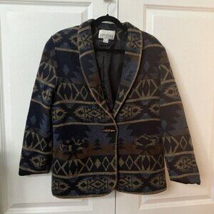 Vintage Carolina Colors Jacket Blazer Women’s L Southwest Western Neutral Jacket